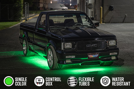 Green Flexible Slimline LED Truck Underbody Lighting Kit