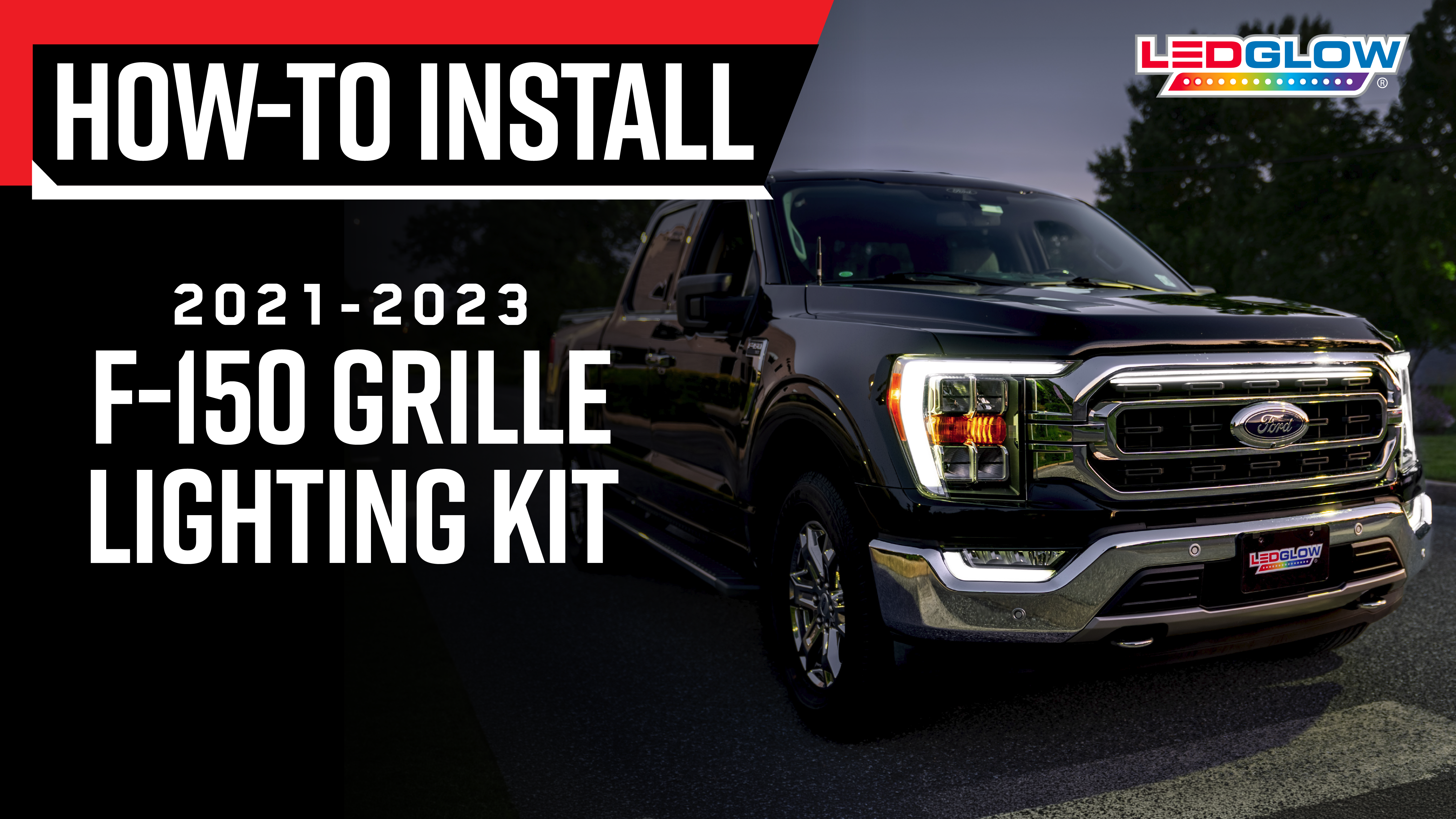 Front Grille LED Lights for 2021-2023 Ford F-150 Install Video