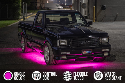 Pink Flexible Slimline LED Truck Underbody Lighting Kit