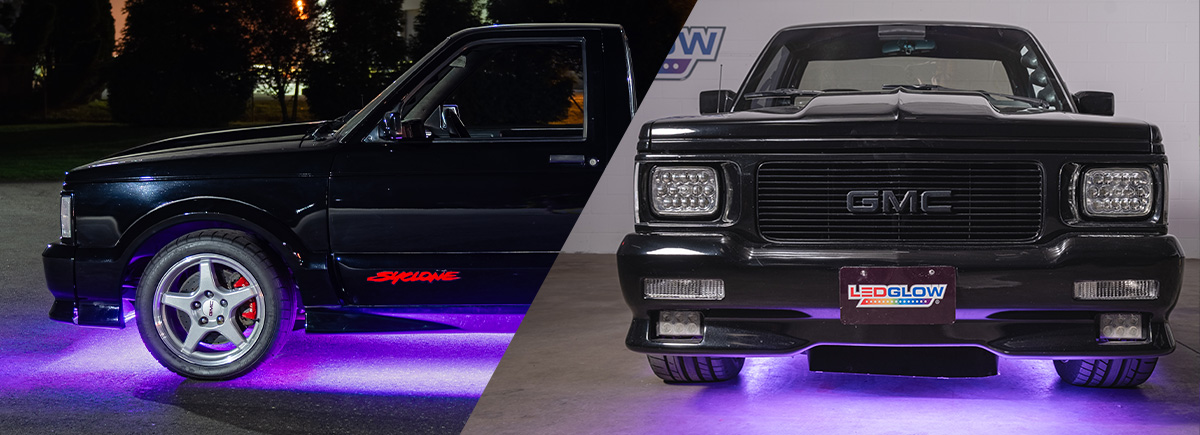 Purple Flexible Slimline LED Truck Underbody Lighting Kit