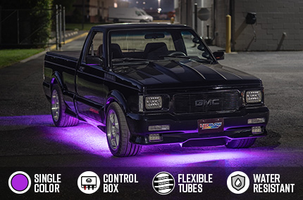 Purple Flexible Slimline LED Truck Underbody Lighting Kit