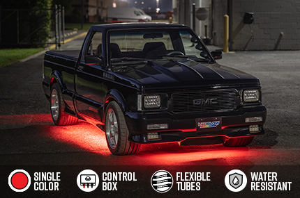 Red Flexible Slimline LED Truck Underbody Lighting Kit