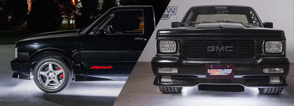 White Flexible Slimline LED Truck Underbody Lighting Kit