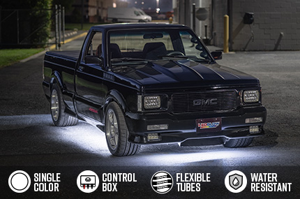 White Flexible Slimline LED Truck Underbody Lighting Kit