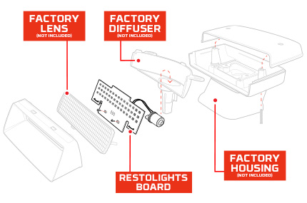 RestoLights Diagram for the 1986-1988 Chevrolet Monte Carlo SS 3rd Brake Light