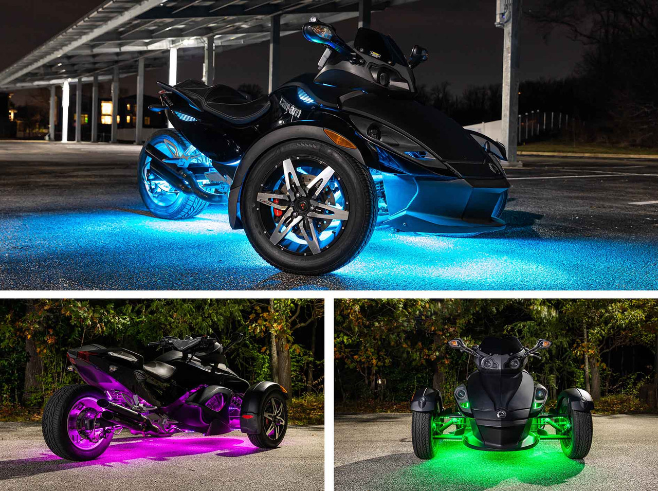Purple can am deals spyder