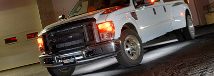 White Truck Underbody Lighting Kits