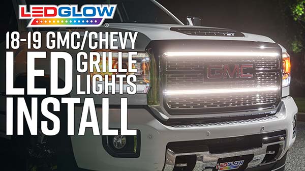 Front Grille LED Lights for 2018 2019 GMC Sierra Denali Install Video