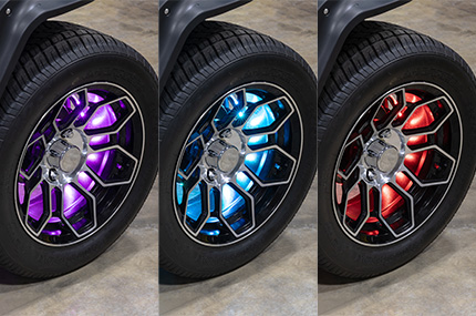 Million Color Golf Cart Add-On Wheel Ring Lighting Kit